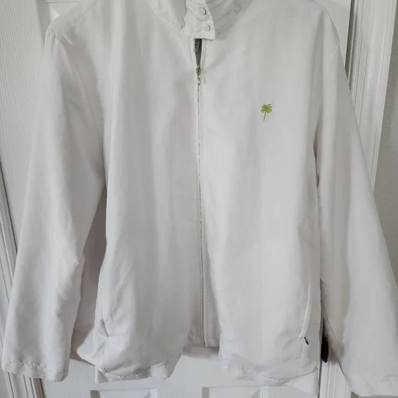 Lilly Pulitzer White Ladies Jacket with Green Logo - Picture 1 of 4